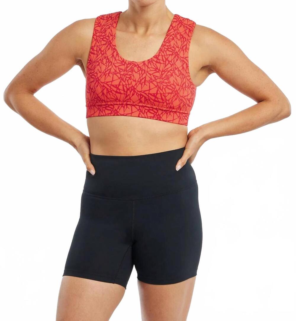 NEW OISELLE flyout sports bra in alpenglow monarch